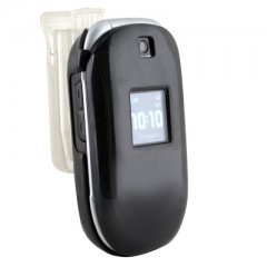 Samsung Compatible Solid Black Protective Shield with Swivel Belt Clip   A237COVBK