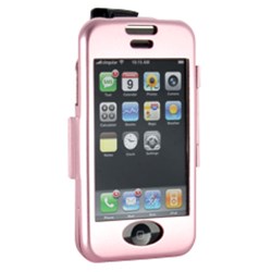 Apple Compatible Aluminum Case with Swivel Belt Clip - Baby Pink    ALUMIPHONEBP