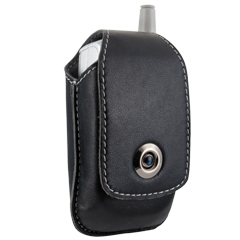 Universal Antimagnetic Black Vertical Leather Pouch Case - Small