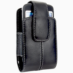 Blackberry Compatible Axiom Black Vertical Leather Holster   AXIOM8700