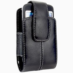 Blackberry Compatible Axiom Black Vertical Leather Holster   AXIOM8700