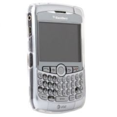 Blackberry Compatible Snap on Cover with Swivel Belt Clip - Crystal Clear    BB8300COVCL