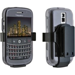 Blackberry Compatible Clear Hard Shell Case and Holster  BB9000-BLK-SEE-BL