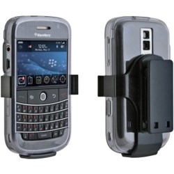 Blackberry Compatible Hard Shell Case and Holster - Clear  BB9000-CLR-SEE-BL