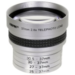 Sunpack Compatible 2.0x Tele-Conversion Lens (25, 27, 30, 30.5, 37 mm Mount) CAL-1040KIT