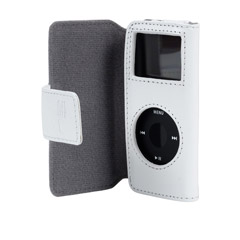 iPod Nano Compatible Leather Folio Case - White  F8Z058-WHT