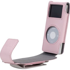 Belkin iPod Nano Compatible Leather Flip Case - Pink  F8Z059-PNK