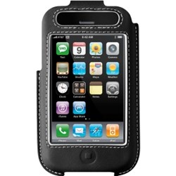Apple Compatible Belkin Black Leather Case   F8Z338
