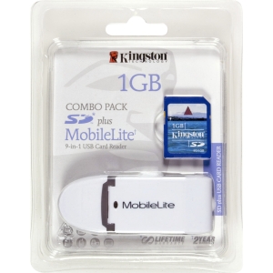 Universal Kingston 1GB SD Card with Adapters    FCR-ML-SD-1GB