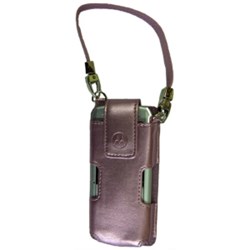 Motorola Original Vertical Fashion Leather Pouch - Metallic Pink  FHL701