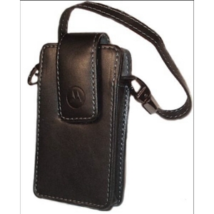Motorola Original Vertical Fashion Leather Pouch with Wrist Strap - Black    FHV302K