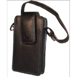 Motorola Original Vertical Fashion Leather Pouch with Wrist Strap - Black    FHV302K