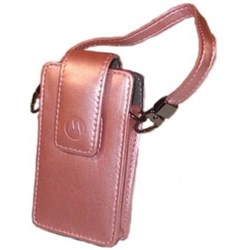 Motorola Original Vertical Fashion Leather Pouch with Wrist Strap - Metallic Pink    FHV302P
