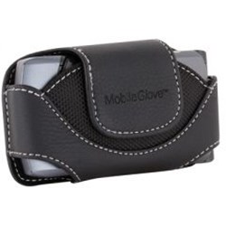 Universal MobileGlove Futura Horizontal Leather Case with Swivel Belt Clip and Loop - Black  FUTMDBK