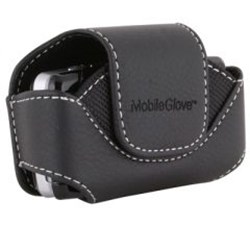 Universal MobileGlove Futura Small Horizontal Leather Holster with Swivel Belt Clip - Black   FUTSMBK