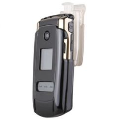 Samsung Compatible Snap On Cover with Swivel Belt Clip - Solid Black            GLEAMCOV