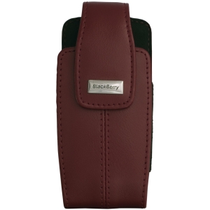 Blackberry Original Lambskin Leather Holster with Swivel Belt Clip - Apple Red   HDW-12715-006
