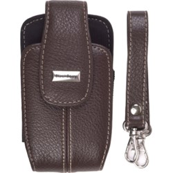 Blackberry Original Embossed Leather Pouch - Dark Brown      HDW-15987-002