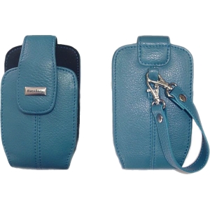 Blackberry Original Embossed Leather Pouch with No Belt Clip - Light Blue    HDW-16461-004
