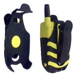 Nextel Compatible Rubberized Holster - Black and Yellow    HOLI530YW