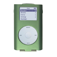 iPod Mini Compatible Hard Shell Case - Green   IMINISHELLGR