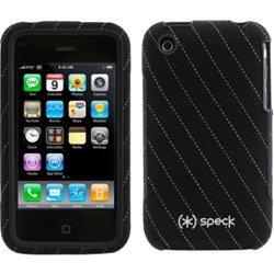 Apple Compatible Fitted Hard Shell Case Black Pinstripe IPH3G-FTD-PINBK