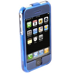 Apple Compatible Transparent Snap On Cover with Swivel Belt Clip - Blue    IPHONECOVBL