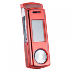 Samsung Compatible Snap On Cover With No Belt Clip - Transparent Red   JUKECOVRD