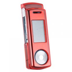 Samsung Compatible Snap On Cover With No Belt Clip - Transparent Red   JUKECOVRD