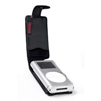 iPod Compatible Krusell Multidapt Leather Case - Black  KIPODMINI