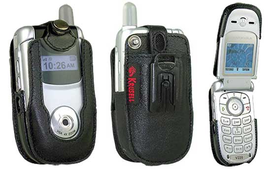 Motorola Compatible Krusell Leather Case   KMOTV220