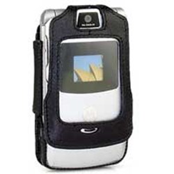 Motorola Compatible Krusell Leather Case with Spring Clip   KMOTV3