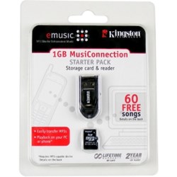 Kingston Universal MicroSD 1GB EMusic Card      KW-B041G-1MAQ