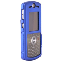 Motorola Compatible Rubberized Snap-On Cover - Blue  L7RUBBL