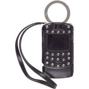 Motorola Compatible Vinyl Crystal Stud Case - Black    LADV3RS-BLK