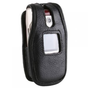 Samsung Compatible Leather Case with Fixed Belt Clip and Wrist Strap    LCA127PR