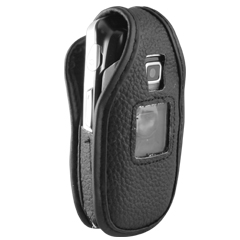 Samsung Compatible Standard Leather Case with Fixed Belt Clip  LCA870PR