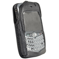 Blackberry Compatible Leather Case with Fixed Belt Clip    LCBB8300PR