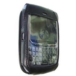 Blackberry Compatible Platinum Avanti Leather Case with Ratcheting Swivel Clip  LCGL8700-BL