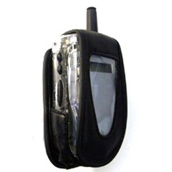 Nextel Compatible Platinum Leather Case with Ratcheting Swivel Clip   LCGLI95