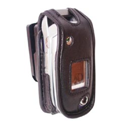 Sony Ericsson Compatible Platinum Avanti Leather Case with Ratcheting Swivel Clip LCGLZ520