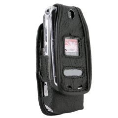 Motorola Compatible Standard Leather Case with Fixed Belt Clip  LCKRZRPR
