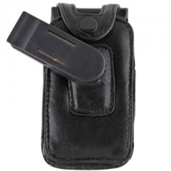 Sanyo Compatible Premium Leather Padded Case with Ratcheting Swivel Belt Clip   LCPADKATLX