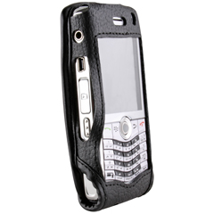Blackberry Compatible Leather Case with Fixed Belt Clip and Wrist Strap LCPEARL2PR