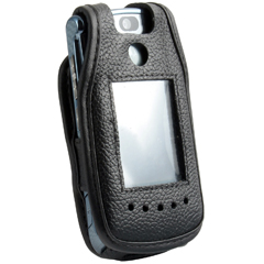 Motorola Compatible Leather Case with Fixed Belt Clip    LCRAZR2PR