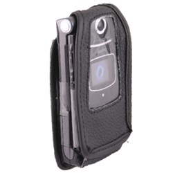 Sanyo Compatible Standard Leather Case with Fixed Belt Clip  LCSCP6600PR-SY