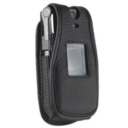 Sanyo Compatible Leather Case with Fixed Belt Clip   LCSCP6650PR