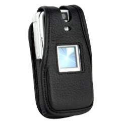 Sanyo Compatible Leather Case with Fixed Belt Clip   LCSCP8500PR