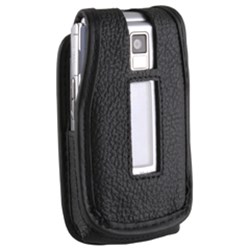 Samsung Compatible Leather Case with Fixed Belt Clip and Wrist Strap    LCT639PR