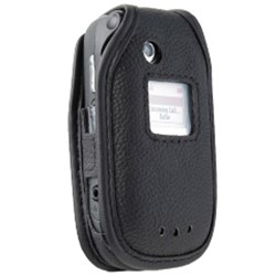Motorola Compatible Standard Leather Case with Fixed Belt Clip  LCV365PR